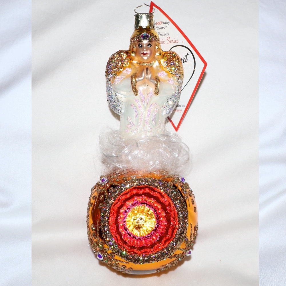 CHRISTOPHER RADKO Ornament King HEARTFULLY YOURS 3 Reflector Angel CLASSIC STYLE